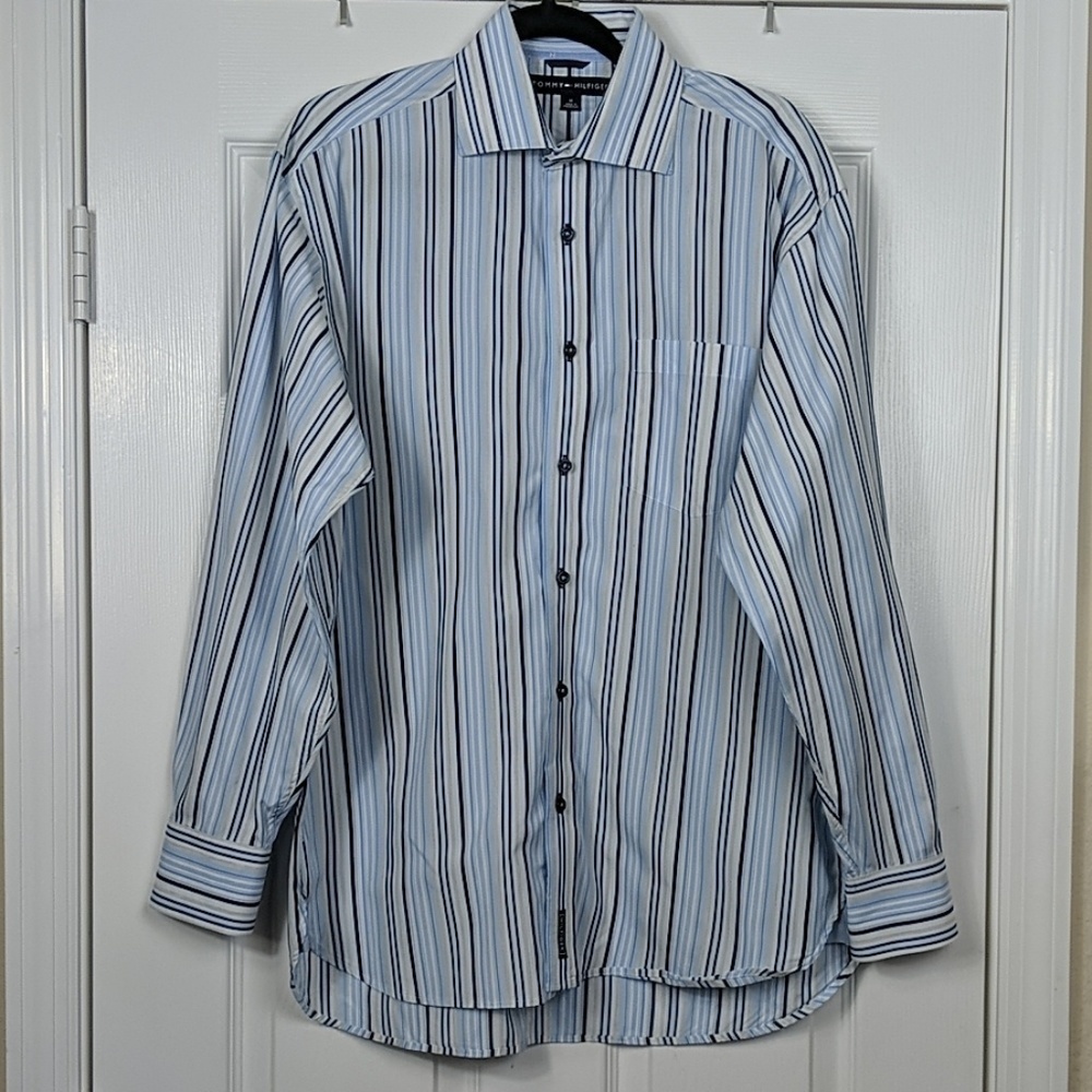 Men's TOMMY HILFIGER Striped Button Down S…